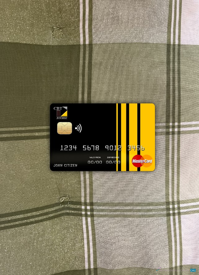 Download Chad Commercial bank Tchad mastercard photolook front Photoshop template